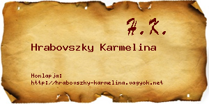 Hrabovszky Karmelina névjegykártya